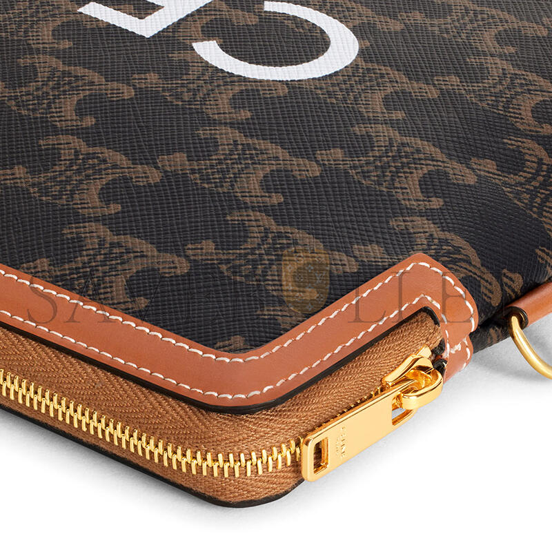 Ce1i*e small pouch with strap cuir triomphe 10j502fes.04lu (25*17.5*1cm)